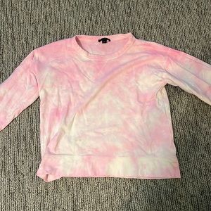 J Crew Pink Tie Dye Crewneck